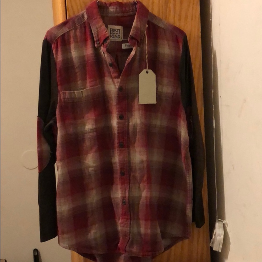 Red & Cream Tartan top